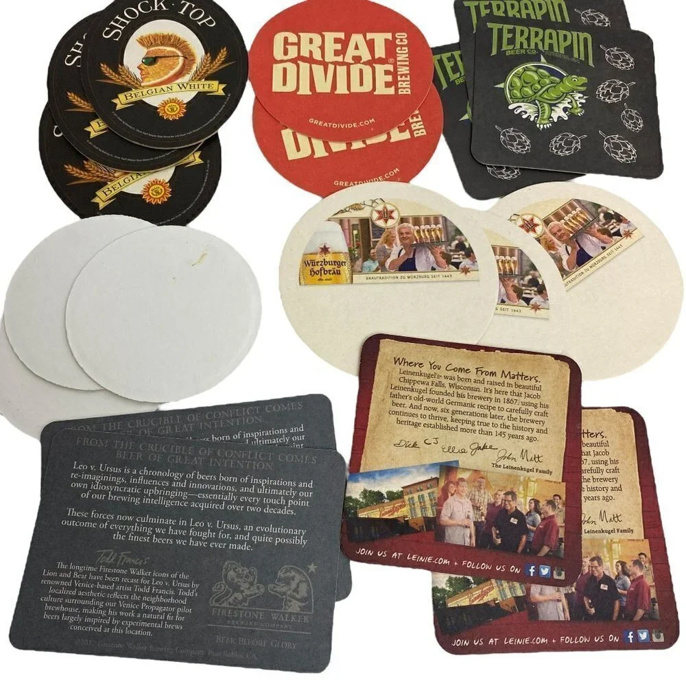 Bar Coasters Lot of 18 pieces Pub Assortment